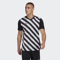 Adidas Trainers 8NL8813681 Adidas Men Entrada 22 Graphic Jersey Black Stylish Black/White