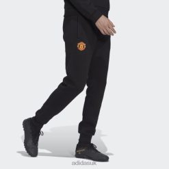 Adidas Trainers 8NL8814085 Adidas Men Black Manchester United Essentials Trefoil Tracksuit Bottoms Adidas Black