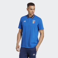 Adidas Trainers 8NL8814153 Adidas Men Blue Italy Polo Shirt Blue