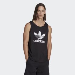 Adidas Trainers 8NL881421 Adidas Men Black Adicolor Classics Trefoil Tank Top Black