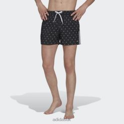 Adidas Trainers 8NL8814309 Adidas Men Black Mini Logo CLX Swim Shorts Black/White