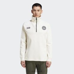 Adidas Trainers 8NL881437 Adidas Men White BELLSHILL HALF ZIP Adidas White