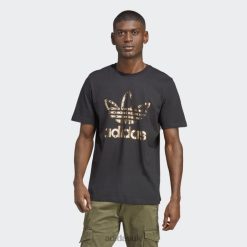 Adidas Trainers 8NL8814613 Adidas Men Black Golden Chains T-Shirt - 50 Years of Trefoil Adidas Black