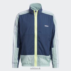 Adidas Trainers 8NL8814693 Adidas Men Navy Lightweight Track Top Navy/Hazy Green