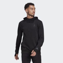 Adidas Trainers 8NL8814741 Adidas Men Black Runners' Hoodie Black