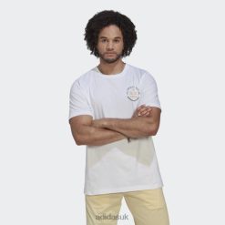 Adidas Trainers 8NL881477 Adidas Men Club Logo Tee White White