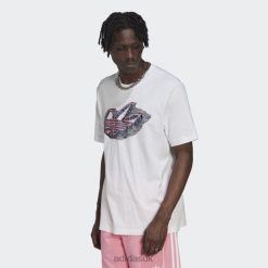 Adidas Trainers 8NL8814821 Adidas Men Rekive Speed Trefoil Graphic T-Shirt White White