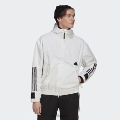 Adidas Trainers 8NL8815021 Adidas Men White 3-Stripes Storm Jacket Adidas White