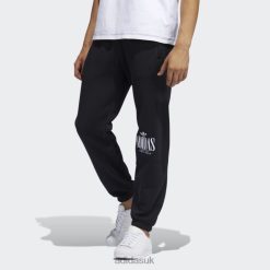 Adidas Trainers 8NL8815157 Adidas Men Trefoil Script Sweat Joggers Black Black