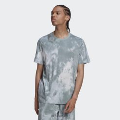 Adidas Trainers 8NL8815249 Adidas Men Grey Adicolor Essentials Trefoil Tie-Dyed T-Shirt Adidas Grey/Multicolor