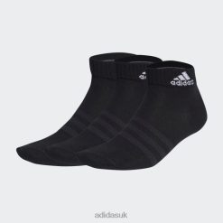 Adidas Trainers 8NL8815489 Adidas Unisex Black Thin and Light Ankle Socks 3 Pairs Adidas Black/White