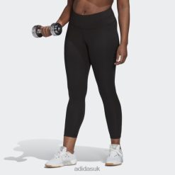 Adidas Trainers 8NL882457 Adidas Women Black Optime Training Leggings (Plus Size) Adidas Black