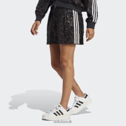 Adidas Trainers 8NL882581 Adidas Women Blue Version Sequin Shorts Black Black