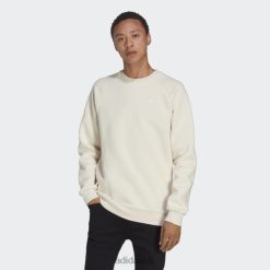 Adidas Trainers 8NL883633 Adidas Men White Trefoil Essentials Crewneck Sweatshirt Hot White