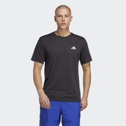 Adidas Trainers 8NL883641 Adidas Men Black Train Essentials Comfort Training Tee Black/White
