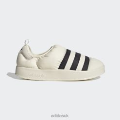 Adidas Trainers 8NL883865 Adidas Men Puffylette Shoes White White/Black