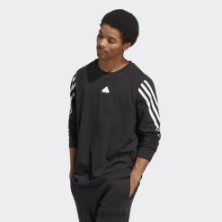 Adidas Trainers 8NL885441 Adidas Men Black Future Icons 3-Stripes Long Sleeve Tee Black