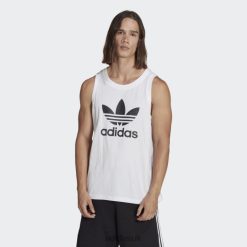 Adidas Trainers 8NL885445 Adidas Men White Adicolor Classics Trefoil Tank Top Adidas White