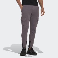 Adidas Trainers 8NL885501 Adidas Men Trace Grey Future Icons Fleece Cargo Pants Trace Grey