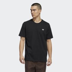 Adidas Trainers 8NL885505 Adidas Men Black Skateboarding 4.0 Logo Tee (Gender Neutral) Adidas Black/White