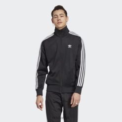 Adidas Trainers 8NL885537 Adidas Men Black Adicolor Classics Firebird Track Jacket Black