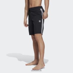 Adidas Trainers 8NL885549 Adidas Men Black Adicolor 3-Stripes Board Shorts Black