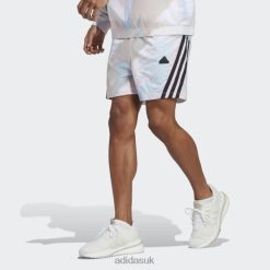 Adidas Trainers 8NL885709 Adidas Men White Future Icons Allover Print Shorts Adidas White