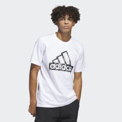 Adidas Trainers 8NL885777 Adidas Men White Future Icons Graphic Short Sleeve Tee White