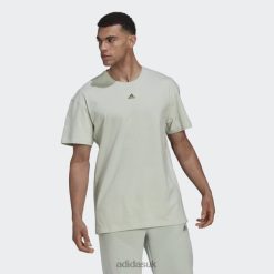 Adidas Trainers 8NL886497 Adidas Men Green Essentials FeelVivid Drop Shoulder Tee Green/Green Oxide