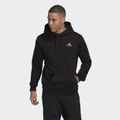 Adidas Trainers 8NL886505 Adidas Men Stadium Fleece Badge of Sport Hoodie Black Black