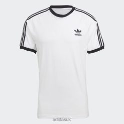 Adidas Trainers 8NL886709 Adidas Men Adicolor Classics 3-Stripes White Tee White