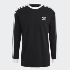 Adidas Trainers 8NL886729 Adidas Men Adicolor Black Classics 3-Stripes Long Sleeve Tee Adidas Black