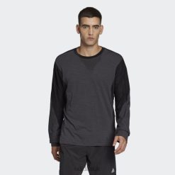 Adidas Trainers 8NL887101 Adidas Men Black Wellbeing Training Long Sleeve Tee Adidas Black/Carbon