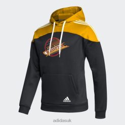 Adidas Trainers 8NL887113 Adidas Men Black Canucks Pullover Hoodie Adidas Black/White/Nhl-Vca-51c