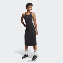 Adidas Trainers 8NL889021 Adidas Women Black Adicolor Classics 3-Stripes Long Tank Dress Adidas Black