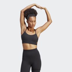 Adidas Trainers 8NL889193 Adidas Women Yoga Studio Light-Support Longline Bra Black Black/Carbon