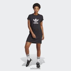 Adidas Trainers 8NL889725 Adidas Women Black Adicolor Classics Trefoil Tee Dress Black
