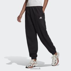 Adidas Uk 8NL8810526 Adidas Women Essentials Studio Fleece Pants Black Black/White