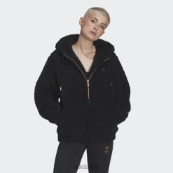Adidas Uk 8NL8810618 Adidas Women Black Sherpa Jacket Black