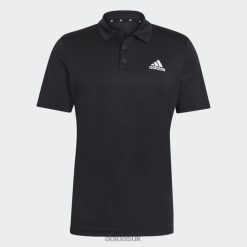 Adidas Uk 8NL881326 Adidas Men AEROREADY Designed To Move Sport Polo Shirt Black Adidas Black