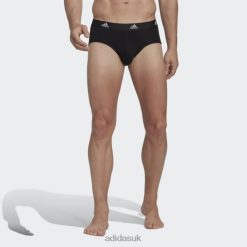 Adidas Uk 8NL8813514 Adidas Men Comfort Flex Cotton 3-Stripes Briefs Black Black