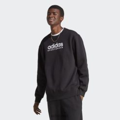 Adidas Uk 8NL8813626 Adidas Men All SZN Fleece Graphic Sweatshirt Black Adidas Black