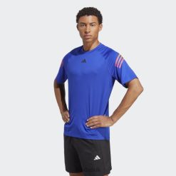 Adidas Uk 8NL8813934 Adidas Men Train Icons 3-Stripes Training T-Shirt Blue Blue