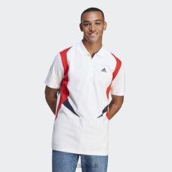 Adidas Uk 8NL8814186 Adidas Men Colourblock Polo Shirt Tee White White/Red/Ink
