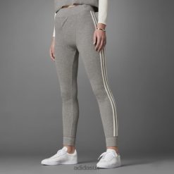 Adidas Uk 8NL882842 Adidas Women Core Heather Blue Version High Waisted Waffle Tights Core Heather