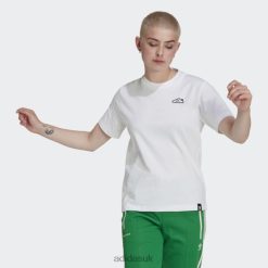 Adidas Uk 8NL882870 Adidas Women Embroidery Tee White White