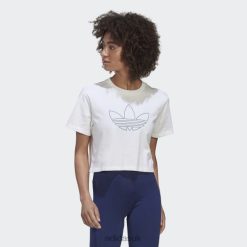 Adidas Uk 8NL883014 Adidas Women Crop Top White White
