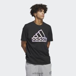 Adidas Uk 8NL885450 Adidas Men Stylish Future Icons Graphic Short Sleeve Tee Black Black