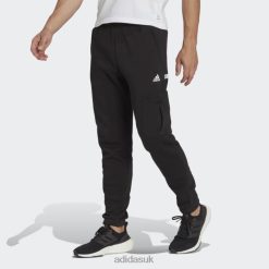 Adidas Uk 8NL886754 Adidas Men Black Future Icons Fleece Cargo Pants Black