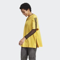 Adidas Uk 8NL888834 Adidas Women Dance Oversized Tee Gold Gold/Black